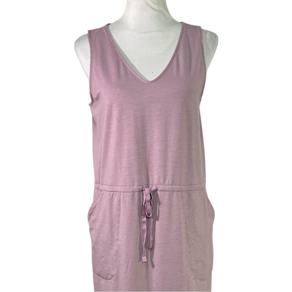 Garnet Hill Recycled Easy Knit Tank Dress in Purple Size Medium Knee Length - Picture 5 of 8